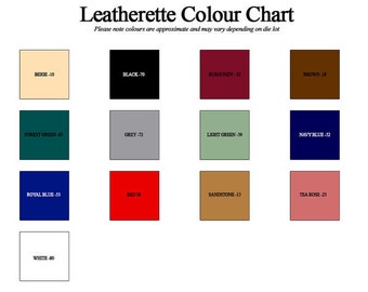 Faux Leather Fabric (54" x 30 Yard Roll) 14 Color choices