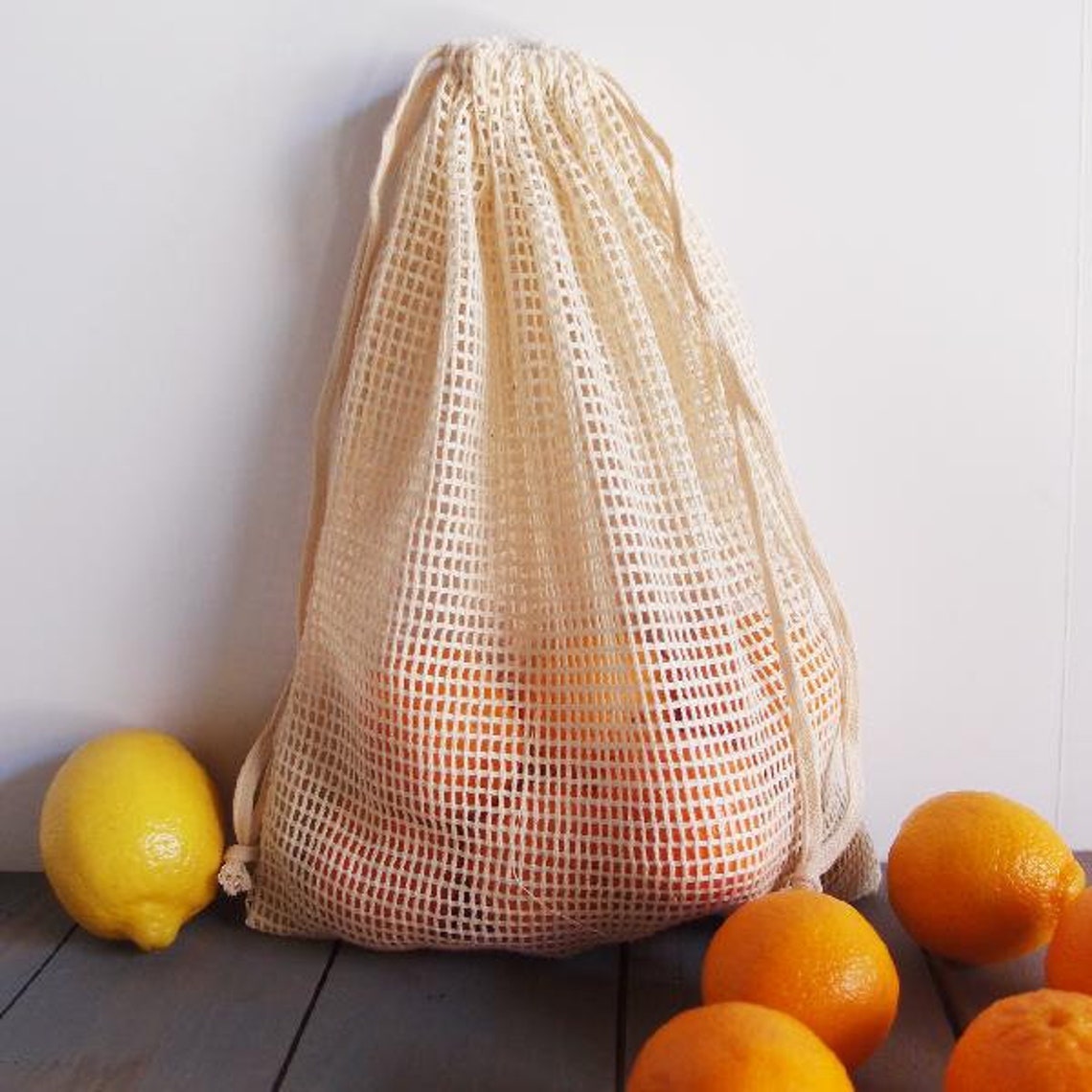 Mesh Bags With Drawstring 100 Cotton 12 Pack Etsy