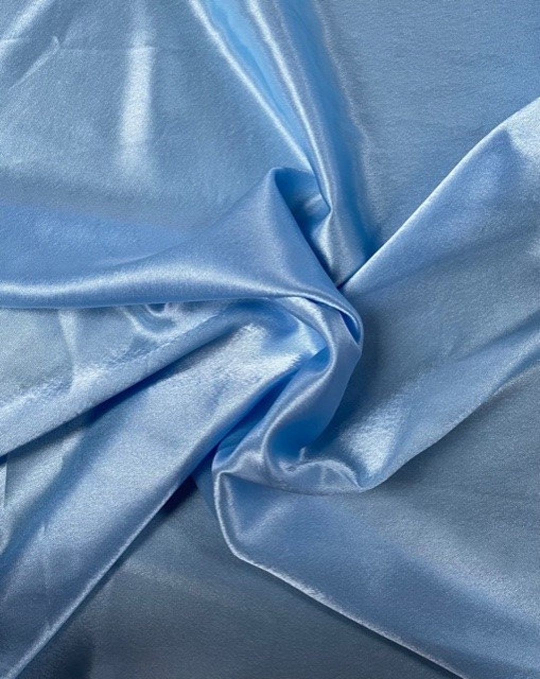 Aquarius/Cyan Blue Satin Crepe