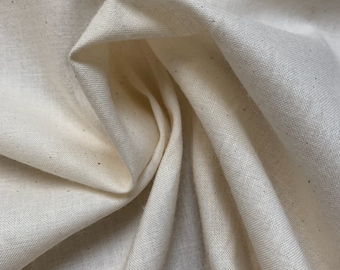 45" Natural Muslin Fabric - By The Yard 100% Cotton