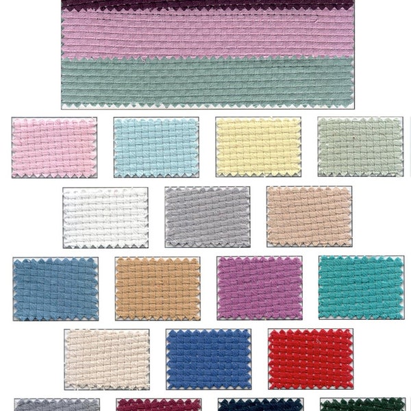 Monks Cloth Fabric By The Yard 60" 100% Cotton 4x4 Weave/8 Count (27 Colors)