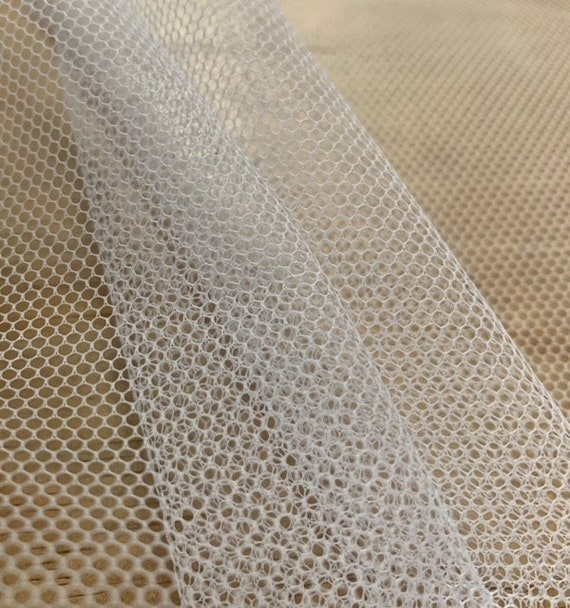 58/60 White Hard Net Crinoline Fabric by the Yard 100% Polyester -   Canada