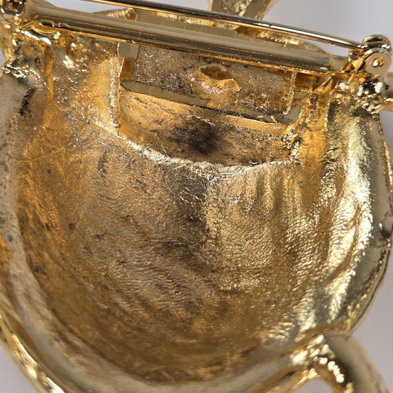 Extra Large Turtle Brooch Champleve Enamel Gold D… - image 12