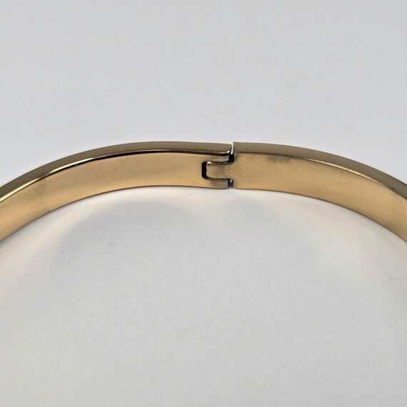 Rhinestone Gold Tone Bangle, Thin Stacking Bracel… - image 6