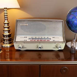 Radio de tubo AM/FM Zephyr (Roberts) de mediados de siglo de 1960
