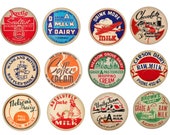 Vintage Dairy Milk Bottle Cap Kitchen Cabinet Drawer Knobs Pulls