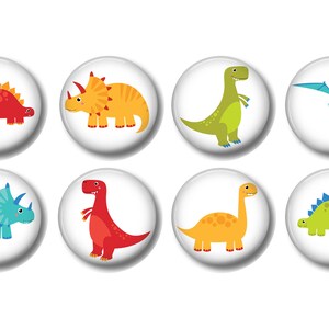 Set of 8, Colorful Dinosaur Knobs, Dinosaur Knobs, Drawer Knobs, Dresser Drawer Knobs, Boys Knobs, Boys Room, Nursery Decor