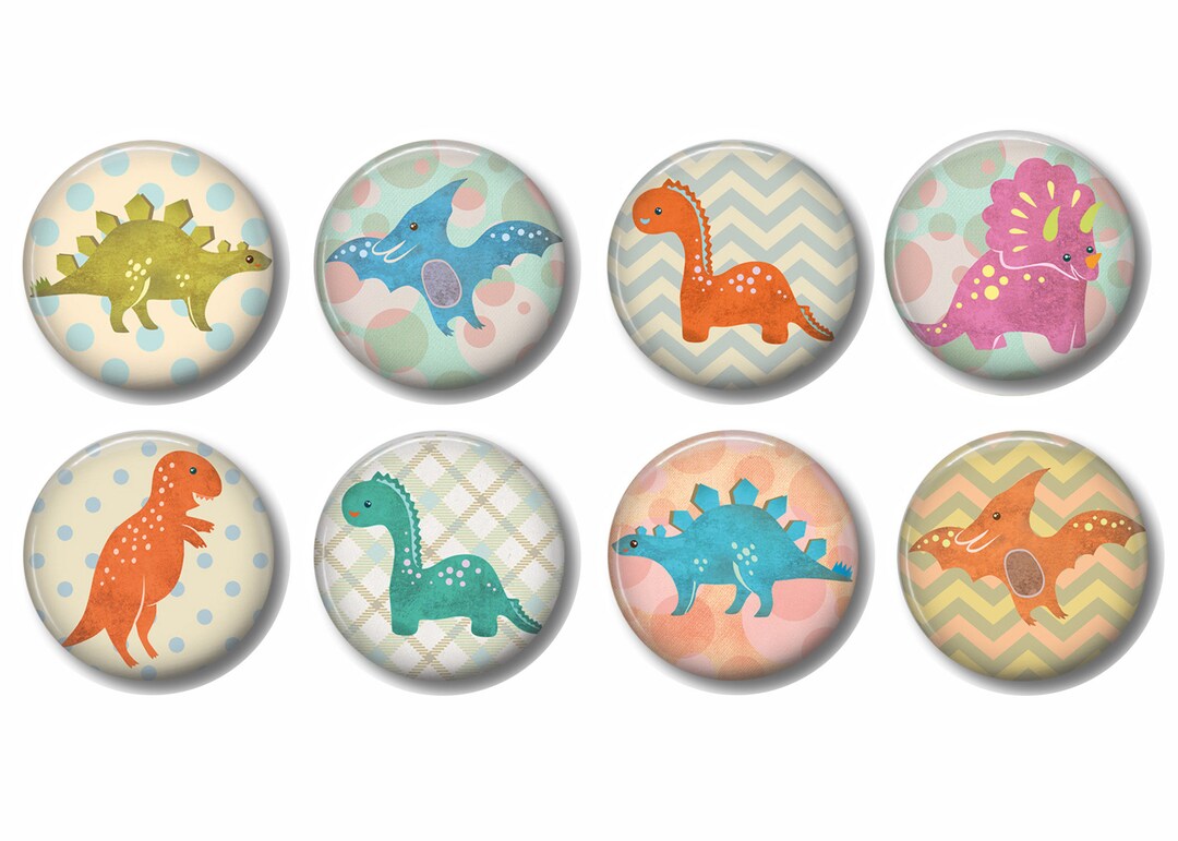 Set of 8, Boys Nursery Dinosaur Knobs, Dinosaur Knobs, Drawer Knobs