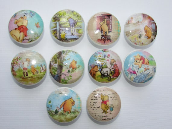 Winnie The Pooh Dresser Drawer Knobs Set Of 10 Etsy