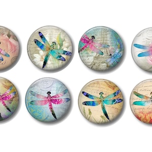 Set of 8, Vintage Paris Dragonfly Knobs, Cabinet Knobs, Dresser Drawer Knobs, Drawer Knobs, Pulls