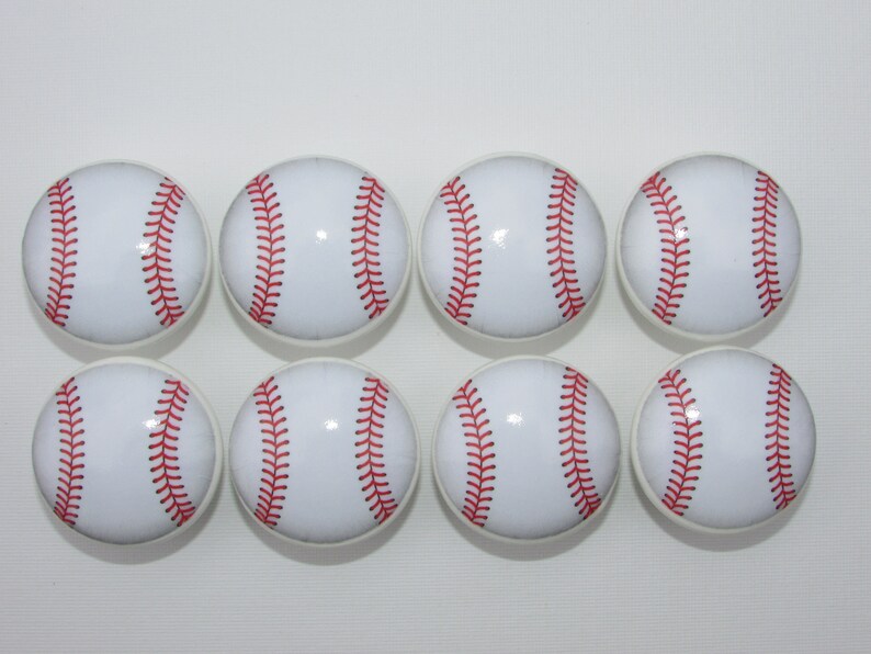 Set of 8 Baseball Sports Dresser Drawer Knobs Etsy