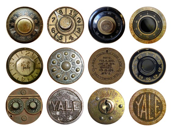 Antique Safe Dials Cabinet Dresser Desk Drawer Knobs Pulls Etsy
