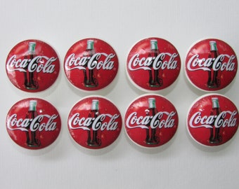 Coca Cola Coke heavy solid cast iron LOT OF 12 Cabinet Door Hardware pulls knobs