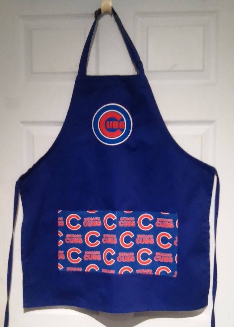 Chicago Cubs apron Baseball BBQ Barbeque Kitchen Etsy