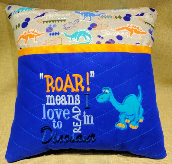 dinosaur reading pillow