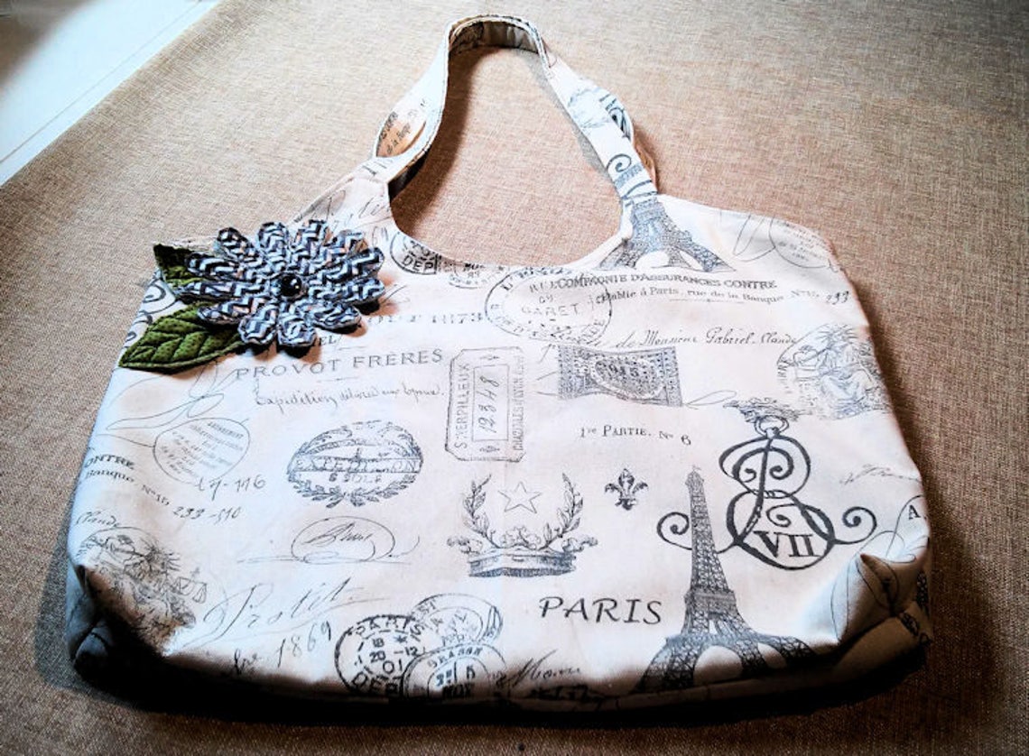 French Market Bag Extra Large Grocery Bag Tote Washable Etsy