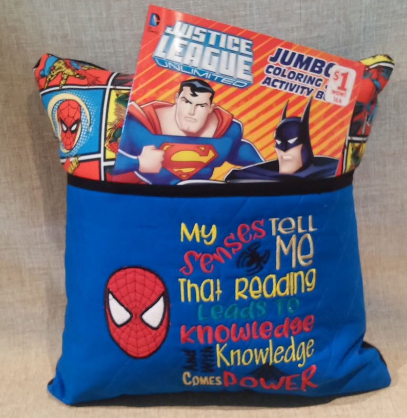 Spiderman Spider Man Reading Pillow Bed Pillow Etsy