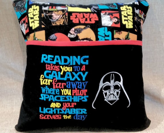 Star Wars Reading Pillow Darth Vader Bed Pillow Hypoallergenic Embroidered  Pocket Travel Pillow. 