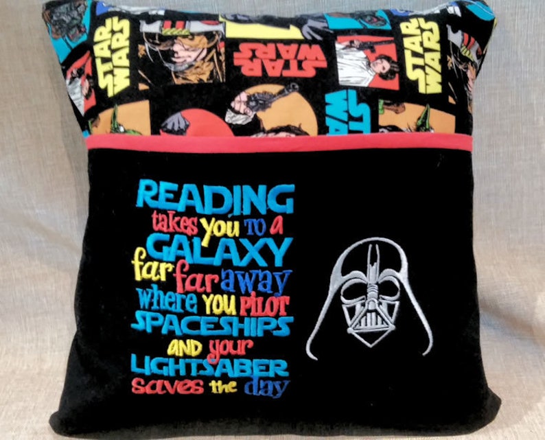 Star Wars Reading Pillow Darth Vader Bed Pillow Etsy