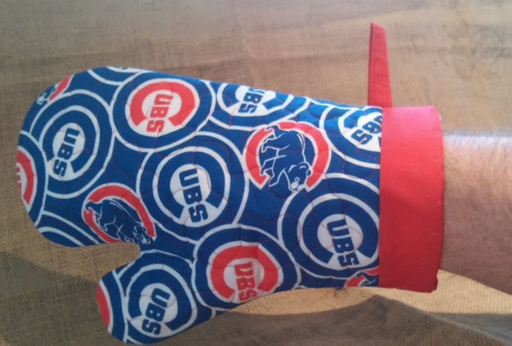 Chicago Cubs Kitchen Oven Mitt BBQ Mitt Handmade 