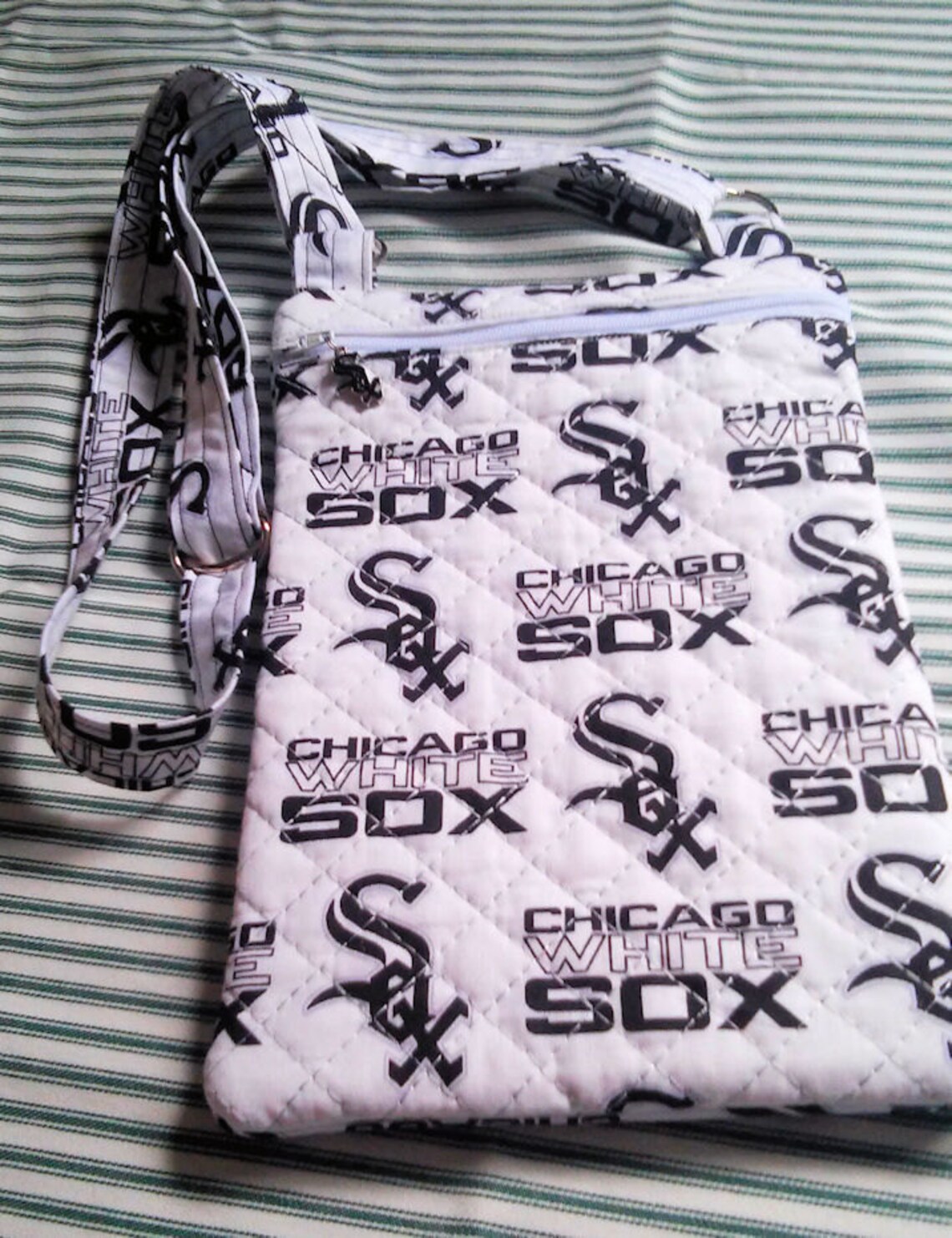 Chicago White Sox Handmade Fabric Hipster Purse Cross Etsy