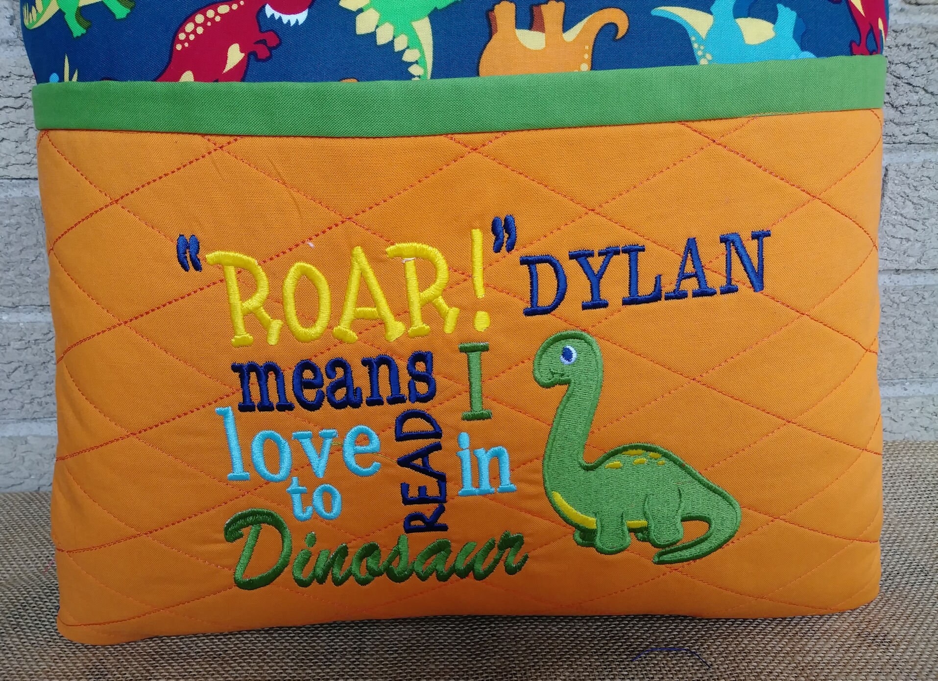 Dinosaur Reading Pillow Bed Pillow for boy Hypoallergenic Etsy