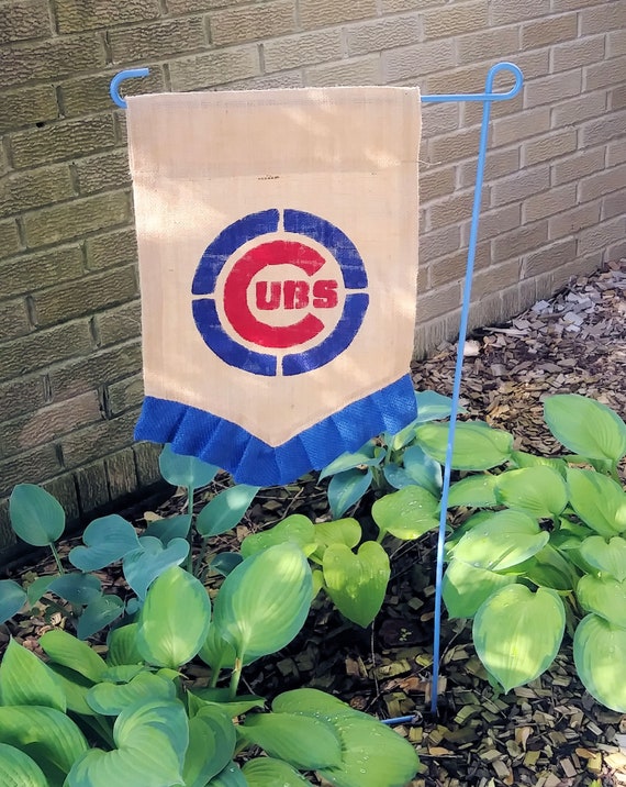 Chicago Cubs Door Hanger Banner Burlap Garden Flag Wreath Etsy