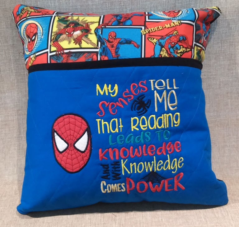 Reading Pillow Bed Pillow Spider Man Spiderman Etsy