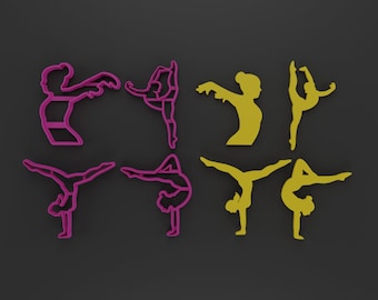 Gymnastic cookie cutters