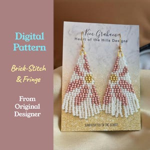 Frühling Blumen Samen Perle Ziegel-Stich Quaste Fransen Ohrring Muster