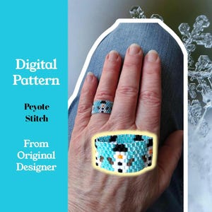Snowman Ring Even Count Peyote Pattern