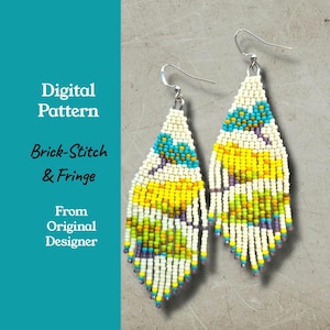 Ginkgo Biloba Delica Rocailles met 2 stenen druppeloorbellen