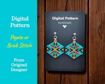 Southwestern Odd-Count Peyote  Earring Pattern