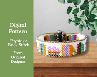 Bookshelf Even Count Peyote Bracelet Pattern