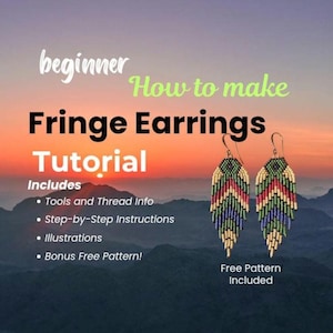 Seed Bead Fringe Earring Tutorial: Beginner Beading Guide (PDF Pattern)