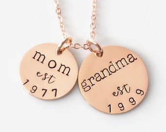 Grandmother Gift - Grandma Necklace • Baby Shower Gift For New Mom • Baby Announcement Personalized Gifts For Grandma