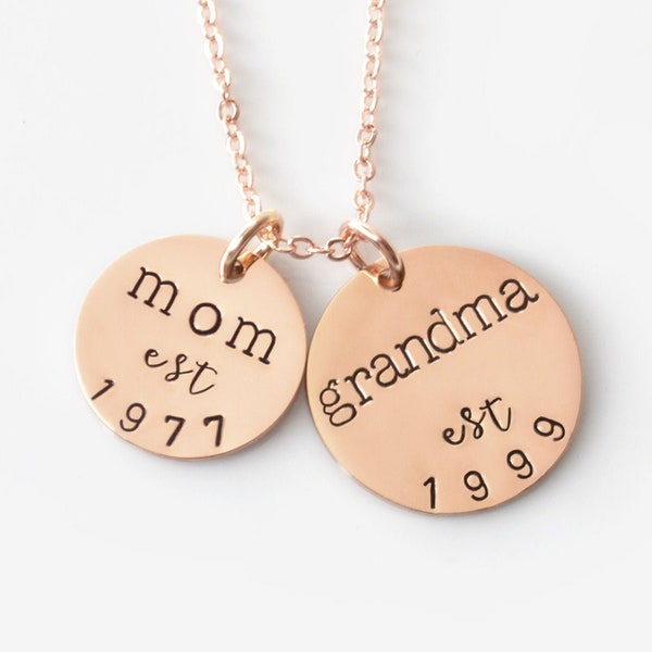 Grandmother Gift - Grandma Necklace • Baby Shower Gift For New Mom • Baby Announcement Personalized Gifts For Grandma