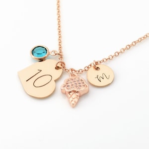 Birthday Charm Necklace for Girls • Personalized 10th Birthday Gift • Little Girl Birthday Jewelry