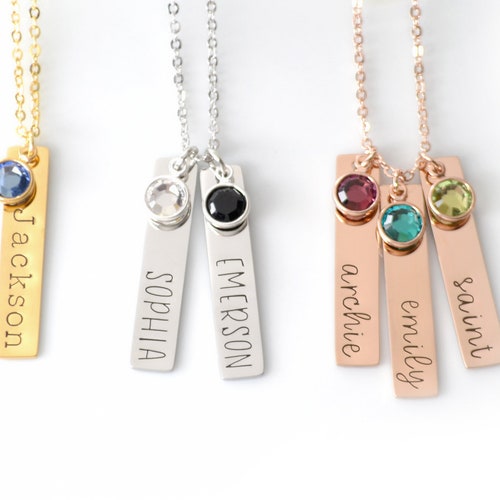 Custom Birthstone Necklace For Grandma Grandma Christmas Etsy Custom birthstone necklace for grandma grandma christmas etsy