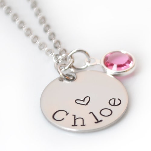 Child Necklace Baby Name Necklace Personalized Jewelry Girl Etsy