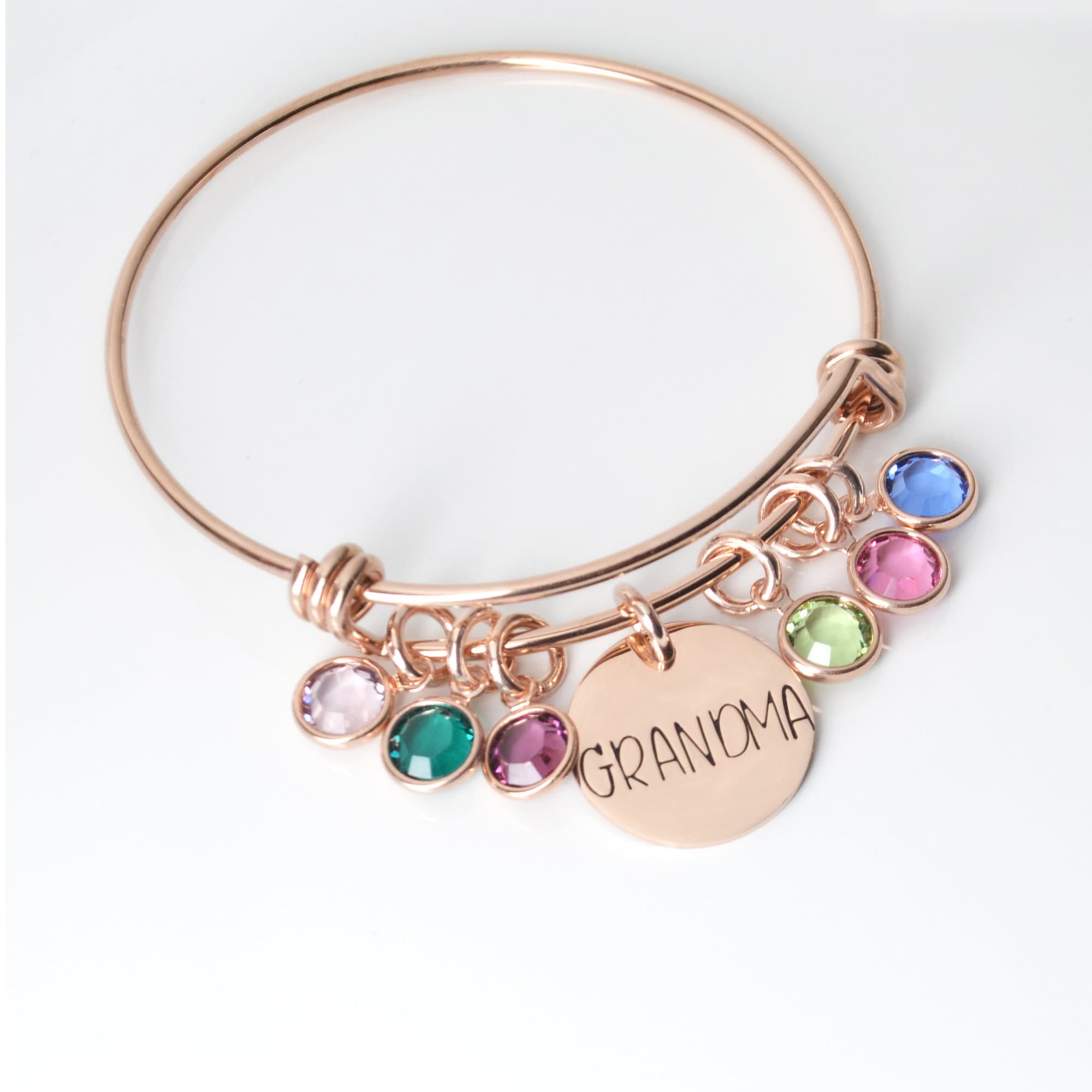 Mother's Day Bracelet Charm Bangle Grandma Bracelet Gift Etsy Denmark