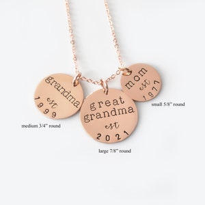 Grandmother Gift - Grandma Necklace • Baby Shower Gift For New Mom • Baby Announcement Personalized Gifts For Grandma image 6