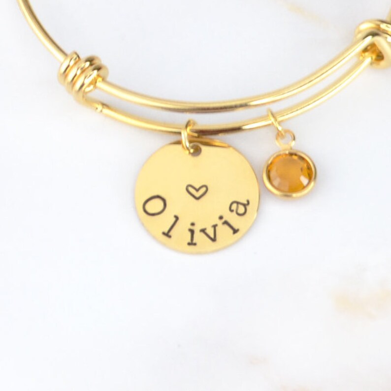 Child Name Bracelet Personalized Little Girl Heart Charm Etsy