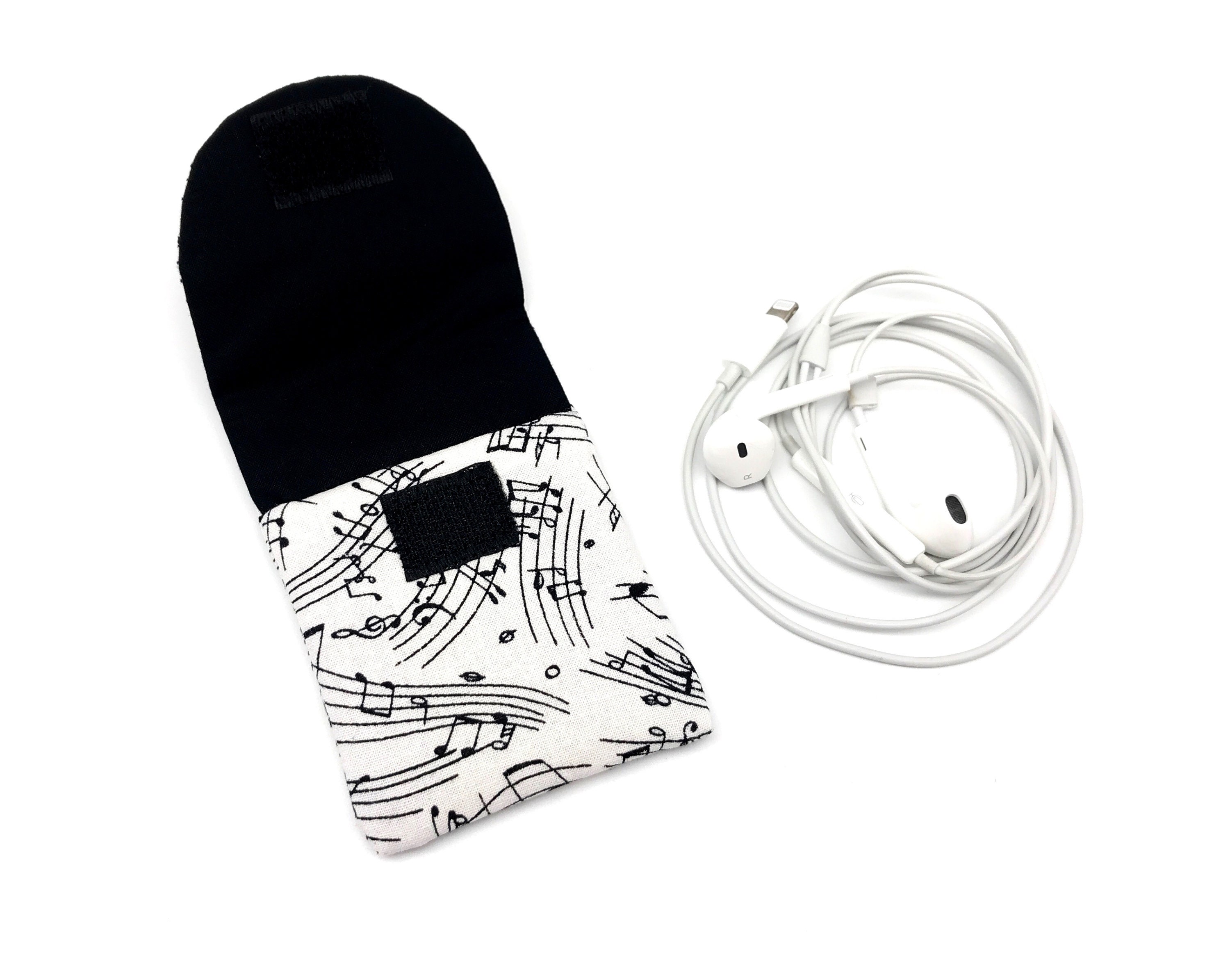 Music Note Print Headphones Case Black and White Mini Airpod Etsy