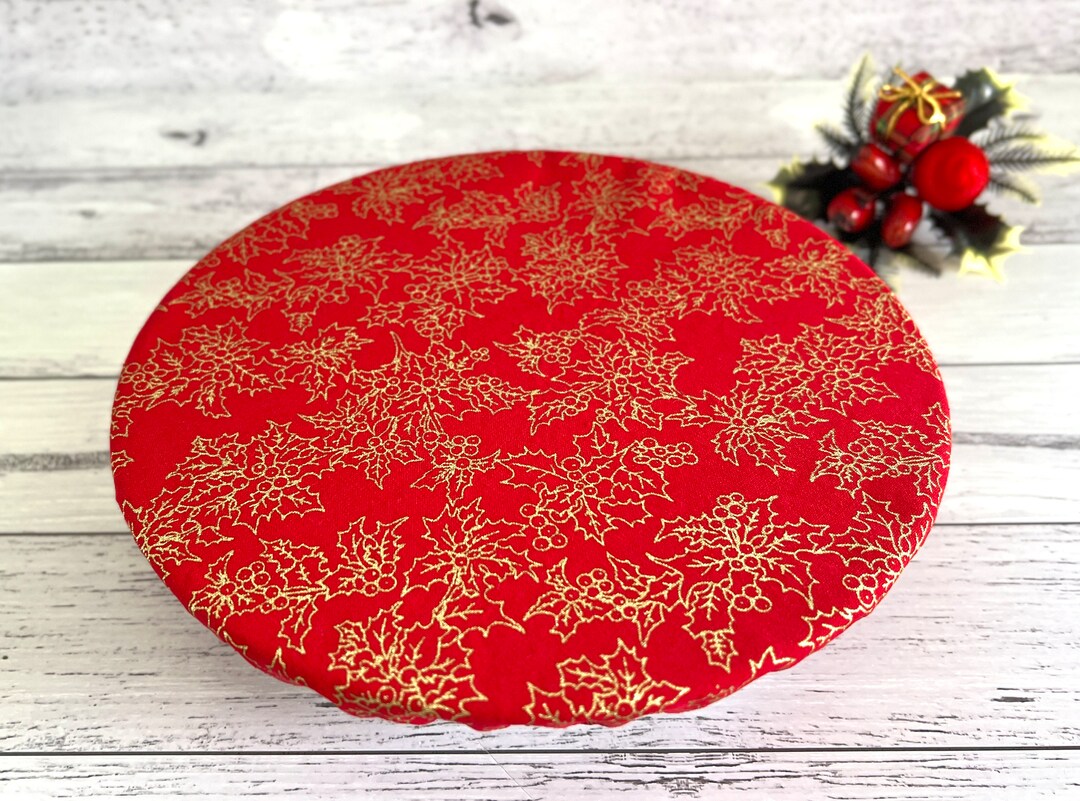 Red and gold christmas fabric