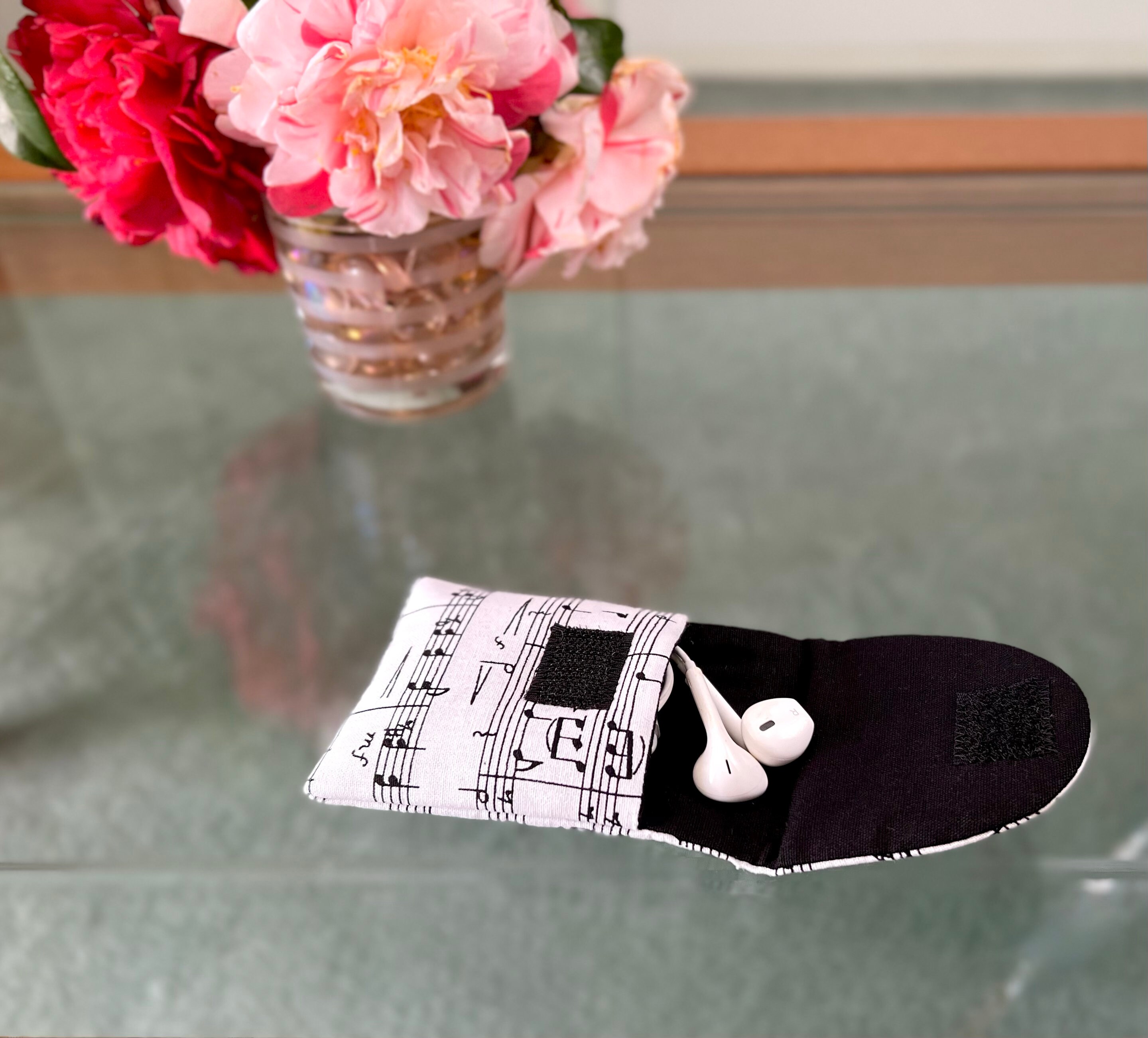 Music Note Airpod Case Small Headphone Pouch Padded Earphone Etsy