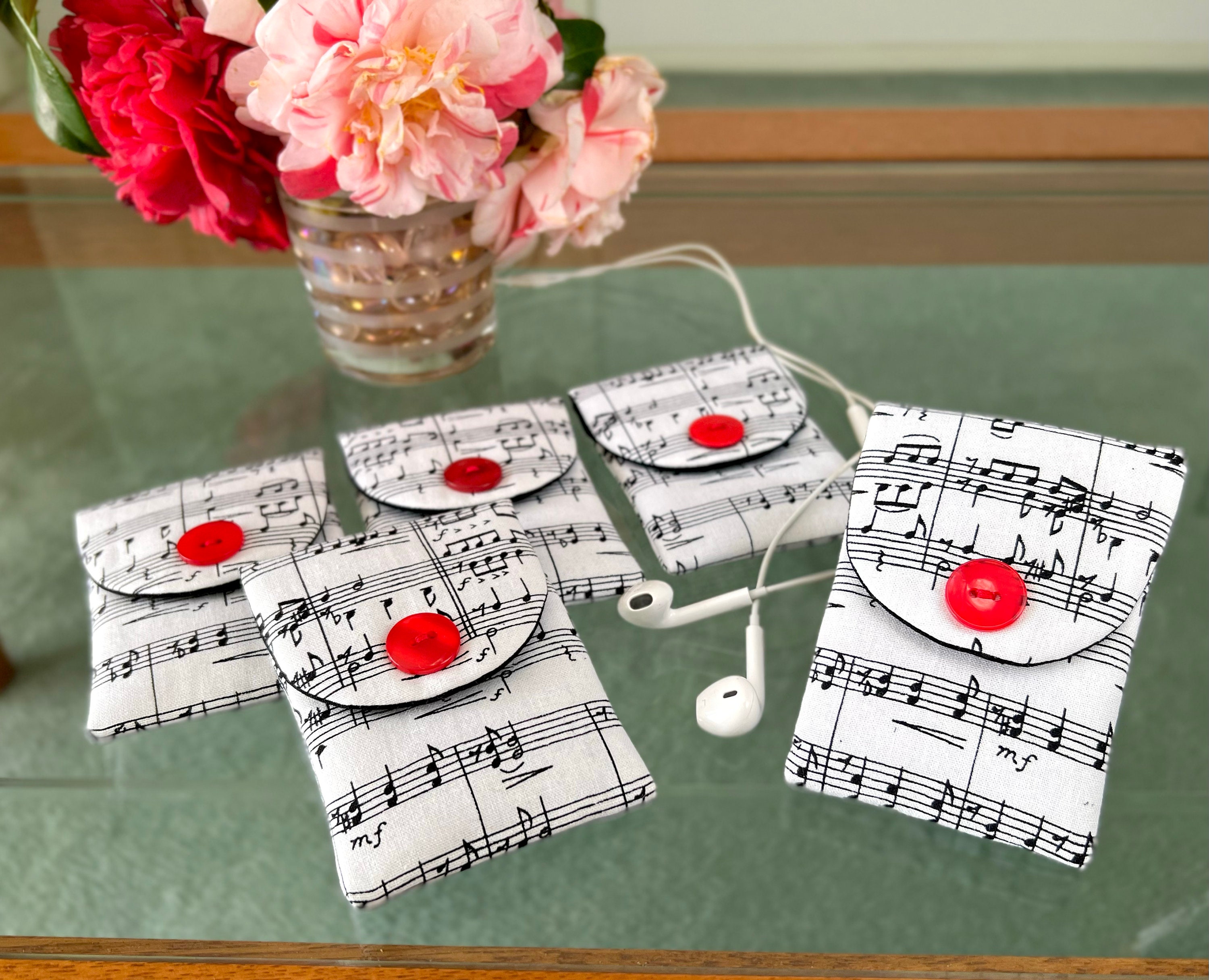 Music Note Airpod Case Small Headphone Pouch Padded Earphone Etsy