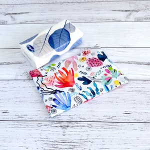Colourful Sea Coral Pattern Fabric Pocket Tissue Pouch, Backpack Tissue Holder, Sea Plant Handbag Tissue Organiser, Travel Tissue Case Gifts