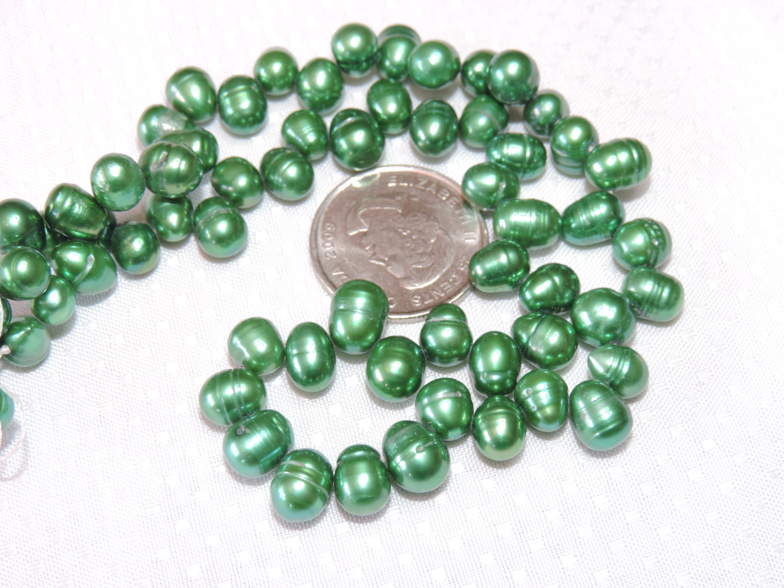 Freshwater Pearls Bright Green