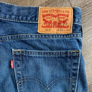 Vintage LEVIS 514 W34 L34 Distressed Denim Jeans image 1